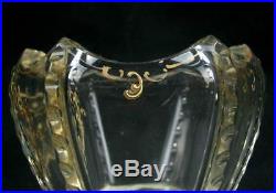 Superbe Coupe En Cristal Taille Decor Emaille D'or Monture Bronze Baccarat