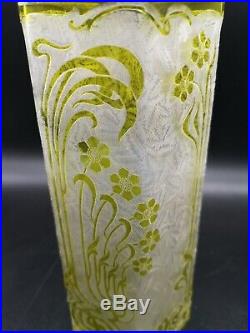 Superbe Vase Baccarat En Cristal Dégagé À L'acide 1900