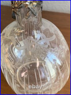 Superbe carafe Baccarat monture argent massif Joseph Martel style Louis XVI