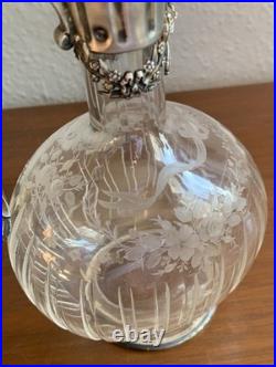 Superbe carafe Baccarat monture argent massif Joseph Martel style Louis XVI