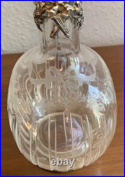 Superbe carafe Baccarat monture argent massif Joseph Martel style Louis XVI