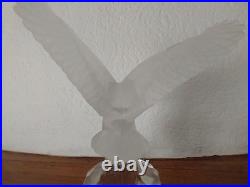 Superbe sculpture aigle ailes déployées cristal Baccarat Saint Louis Bayel
