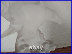 Superbe sculpture aigle ailes déployées cristal Baccarat Saint Louis Bayel