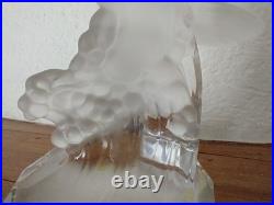 Superbe sculpture aigle ailes déployées cristal Baccarat Saint Louis Bayel
