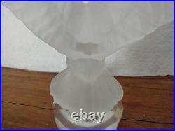 Superbe sculpture aigle ailes déployées cristal Baccarat Saint Louis Bayel