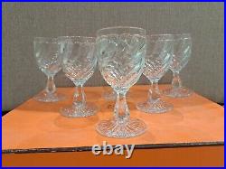 Tres Belle Serie De 6 Verres En Cristal De Baccarat Modele Bambou Tors