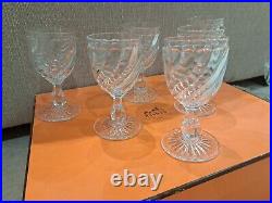 Tres Belle Serie De 6 Verres En Cristal De Baccarat Modele Bambou Tors