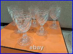 Tres Belle Serie De 6 Verres En Cristal De Baccarat Modele Bambou Tors