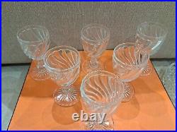 Tres Belle Serie De 6 Verres En Cristal De Baccarat Modele Bambou Tors