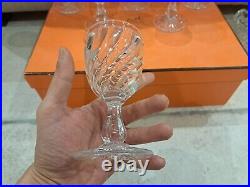 Tres Belle Serie De 6 Verres En Cristal De Baccarat Modele Bambou Tors