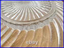 Très Grande coupe ovale en cristal de BACCARAT Saladier modèle Bambou