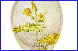 Vase Art Nouveau au Liondent par Baccarat 29 cm. Vase Art Nouveau with Leontodon