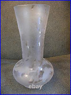 Vase Art Nouveau en Cristal Dégagé à l'Acide St Louis Baccarat