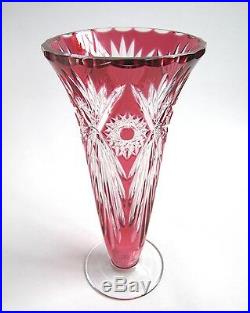 Vase Cristal Taillé signé Gross Le Clairupt Baccarat Cristallerie d' Art France