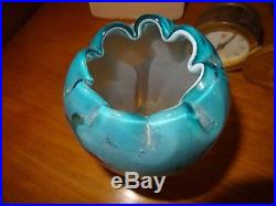 Vase à corolle verre émaillé soufflé canne 1900 Legras Clichy baccarat montjoye
