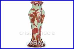 Vase fleuri en Baccarat 1900. Flowered vase by Baccarat 1900