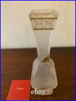 Vase givré chardon en cristal de Baccarat h 25 cm