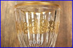 Verre à Vin Ancien en Cristal Moulé de Baccarat Doré Charles X 19ème