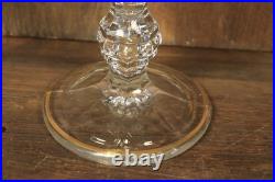 Verre à Vin Ancien en Cristal Moulé de Baccarat Doré Charles X 19ème