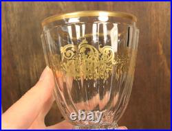 Verre à Vin Ancien en Cristal Moulé de Baccarat Doré Charles X 19ème