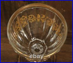 Verre à Vin Ancien en Cristal Moulé de Baccarat Doré Charles X 19ème