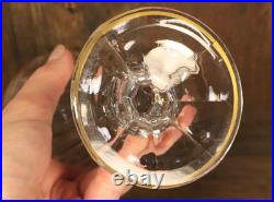 Verre à Vin Ancien en Cristal Moulé de Baccarat Doré Charles X 19ème