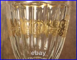 Verre à Vin Ancien en Cristal Moulé de Baccarat Doré Charles X 19ème