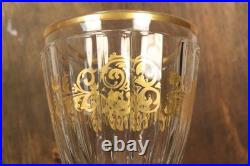 Verre à Vin Ancien en Cristal Moulé de Baccarat Doré Charles X 19ème