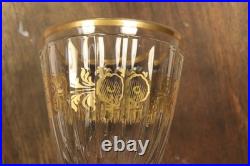 Verre à Vin Ancien en Cristal Moulé de Baccarat Doré Charles X 19ème