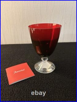 Verre à vin Véga bas couleur rouge en cristal de Baccarat