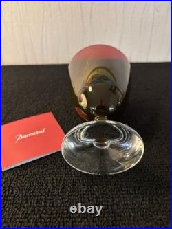 Verre à vin Véga bas couleur rouge en cristal de Baccarat