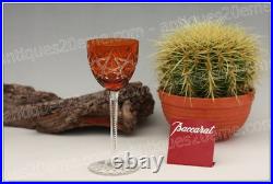 Verre à vin du Rhin cristal de Baccarat modèle S1134 orange Roemer glass
