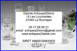 Verre à vin du Rhin cristal de Baccarat modèle S1134 orange Roemer glass