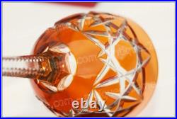 Verre à vin du Rhin cristal de Baccarat modèle S1134 orange Roemer glass