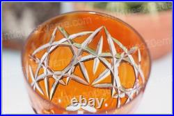Verre à vin du Rhin cristal de Baccarat modèle S1134 orange Roemer glass