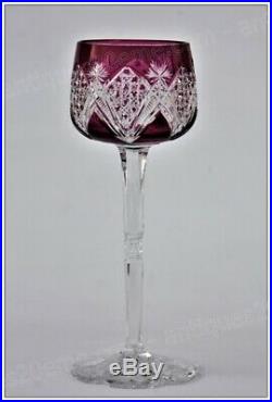 Verre à vin du Rhin en cristal de Baccarat Elbeuf rose, crystal Roemer glass