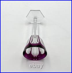 Verre roemer vin du Rhin cristal signé BACCARAT doublé AMÉTHYSTE modèle HARCOURT
