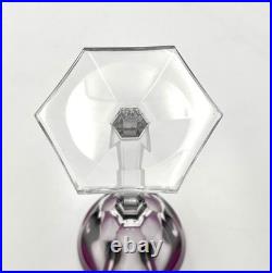 Verre roemer vin du Rhin cristal signé BACCARAT doublé AMÉTHYSTE modèle HARCOURT