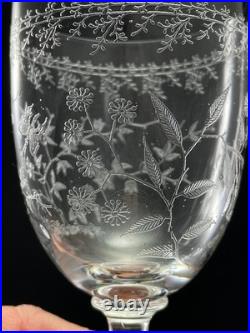 Verres à eau cristal Baccarat fleurs papillons Crystal glasses