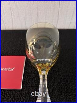 Verres à vin modèle Monaco'bicolore' en cristal de Baccarat