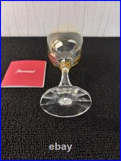 Verres à vin modèle Monaco'bicolore' en cristal de Baccarat