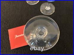 Verres à vin modèle aquarelle bleu ciel cristal Baccarat