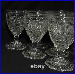 X10 Verres BACCARAT modèle AUMALE, h. 10 cm fin XIXème (TBE) tous signés CRISTAL