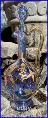 XIX ème Ancien Aiguière Pichet à liqueur cristal Baccarat Legras St Louis